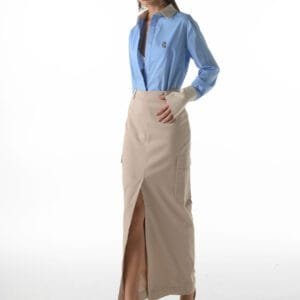 Lille Beige Maxi Skirt - Trilogy Clothing