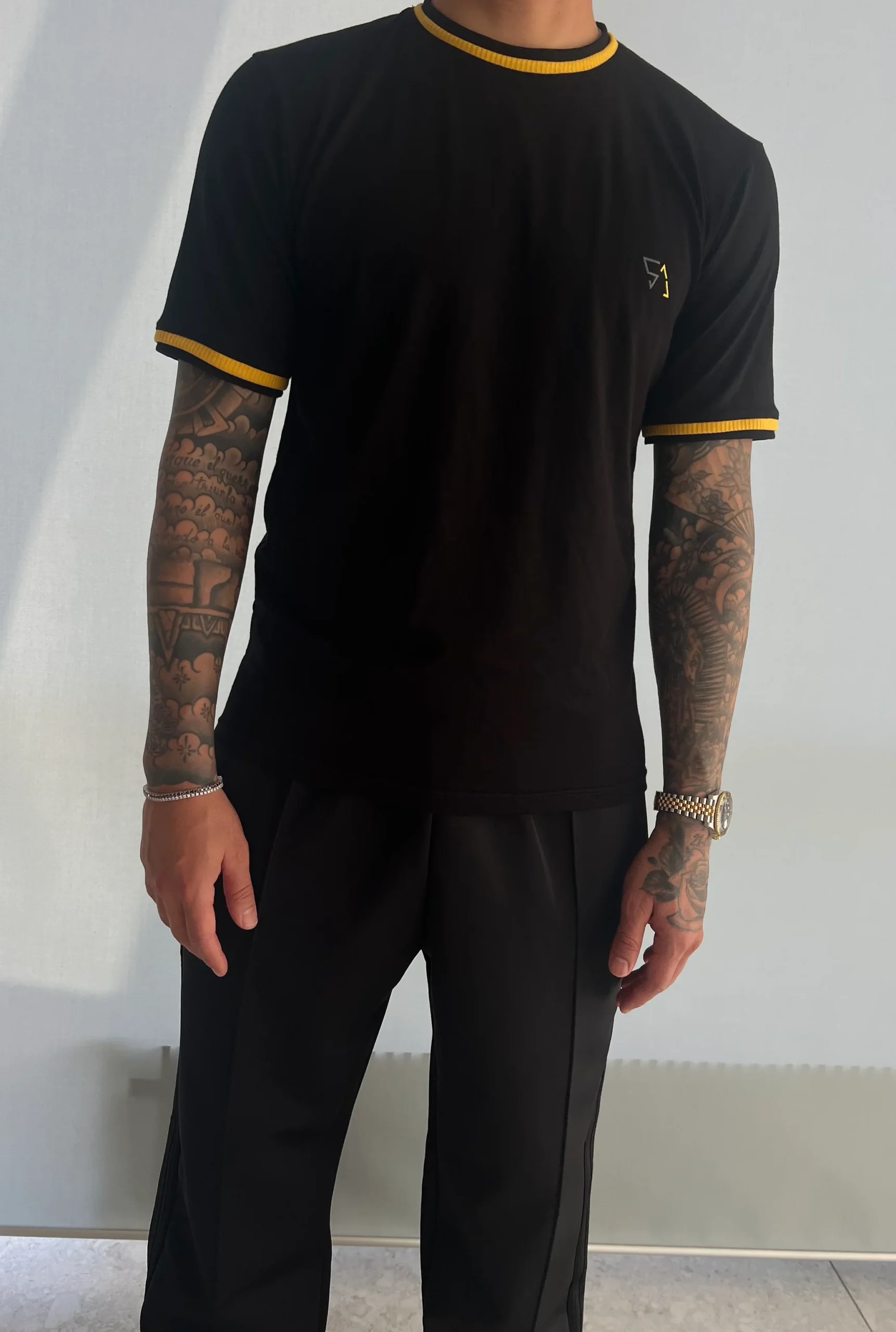 SA BLACK YELLOW TSHIRT