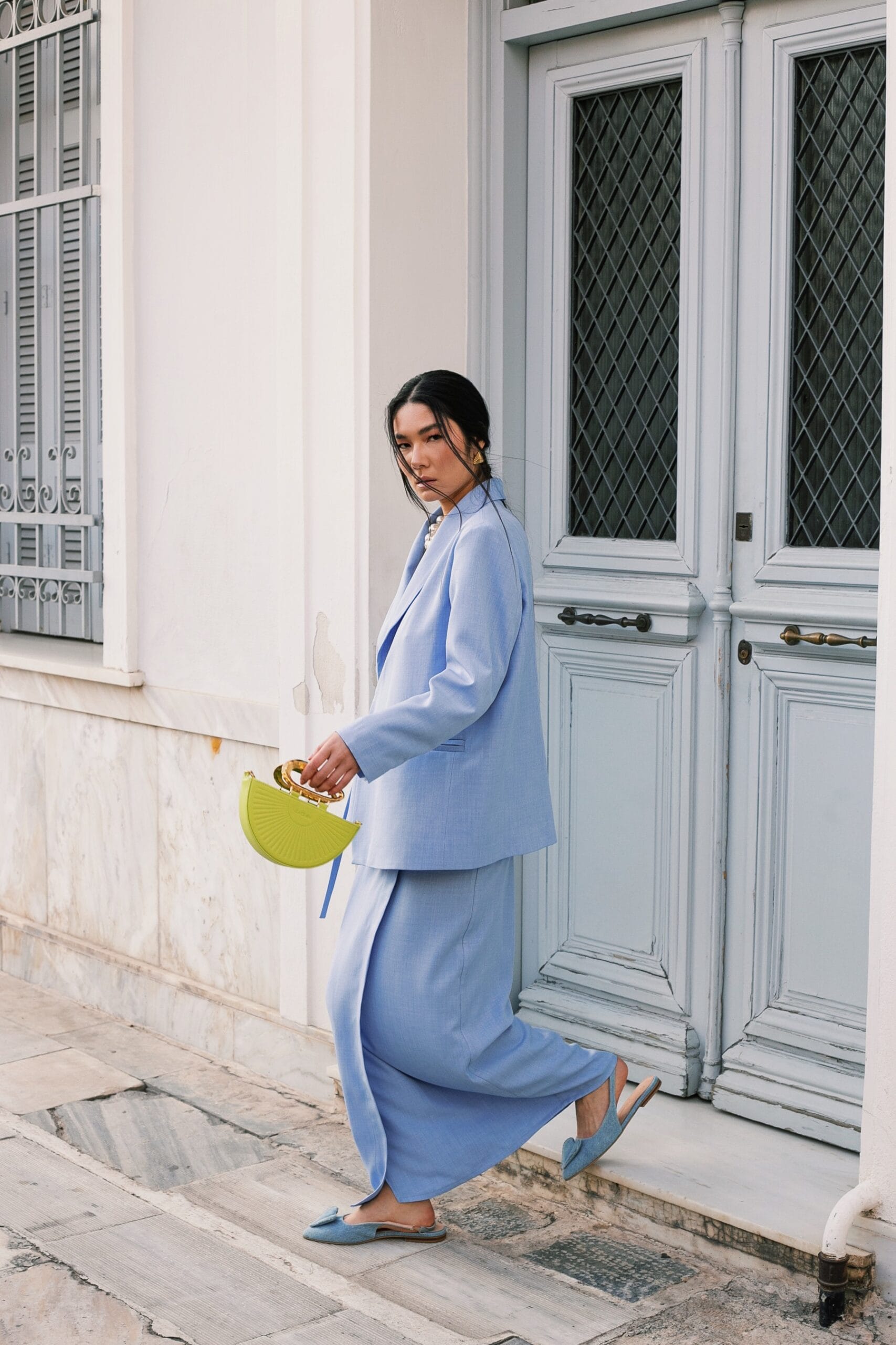 Bisou midi skirt ciel