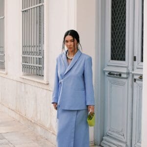 Bisou midi skirt ciel