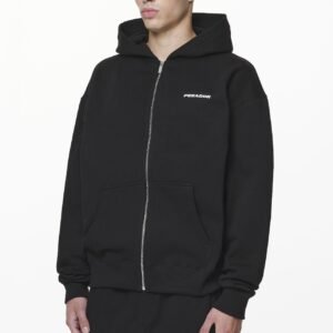 COLNE LOGO OVERSIZED SWEAT JACKET BLACK