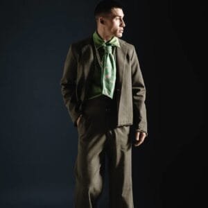 Symbol blazer striped green