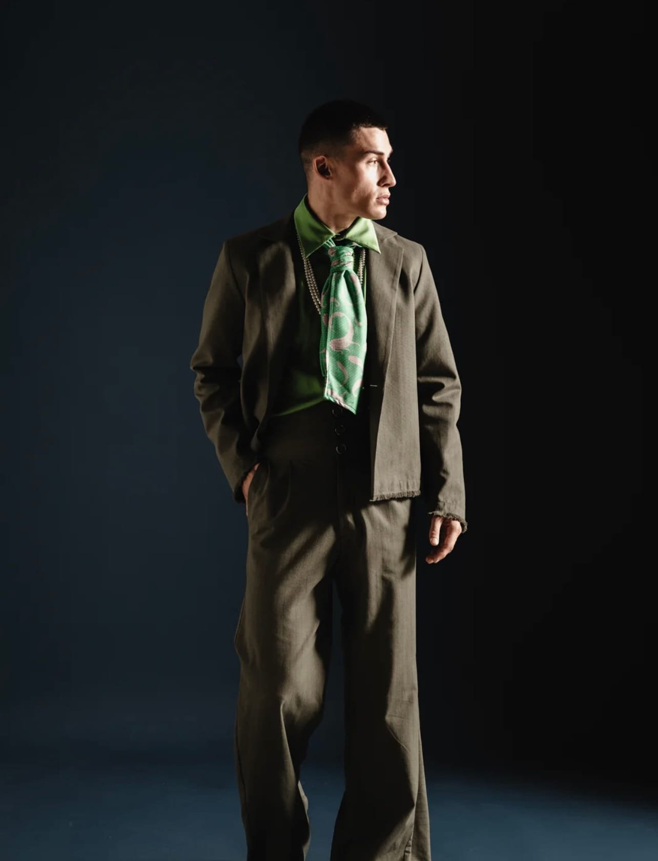 Symbol blazer striped green