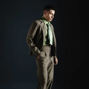 Symbol blazer striped green