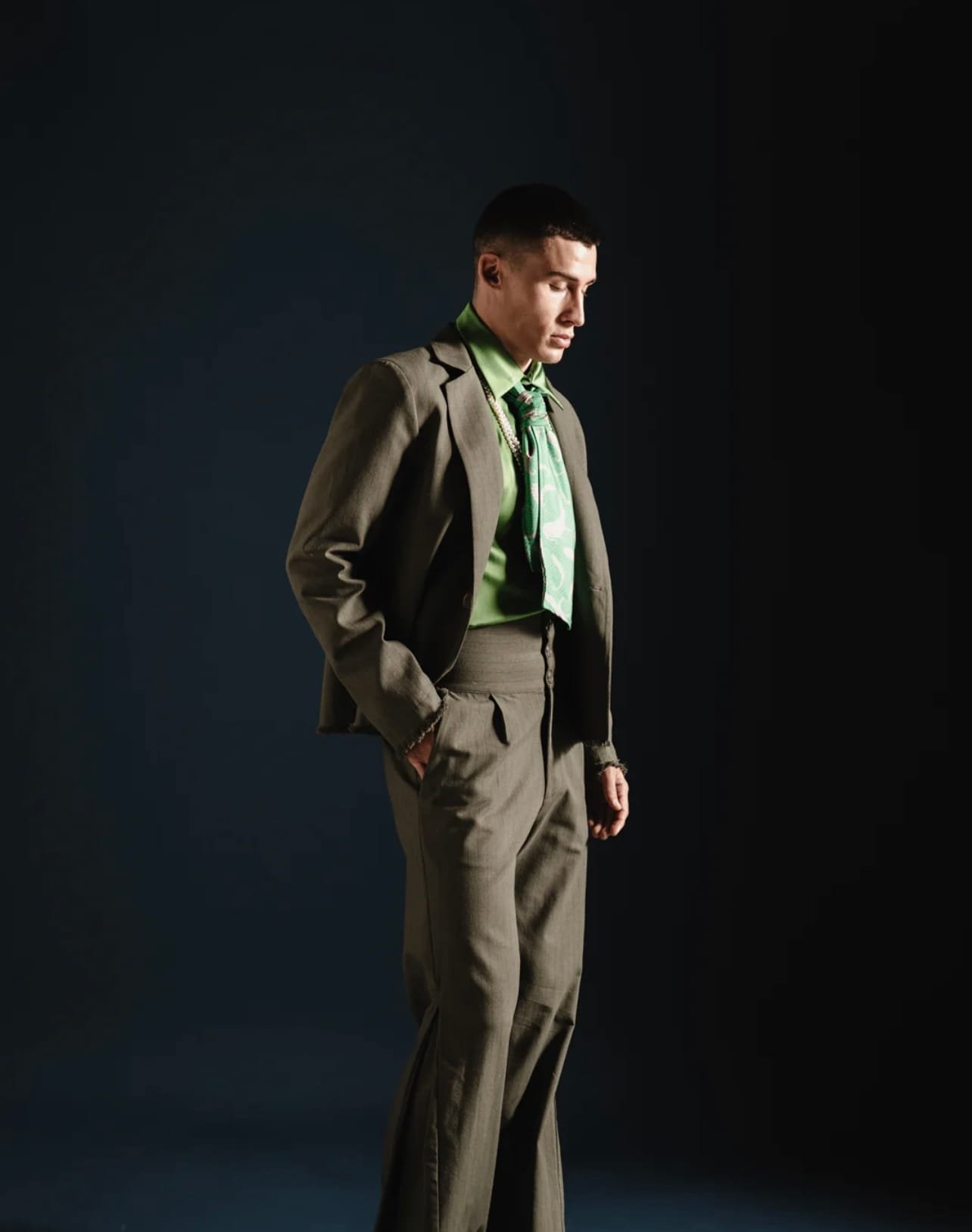 Symbol blazer striped green