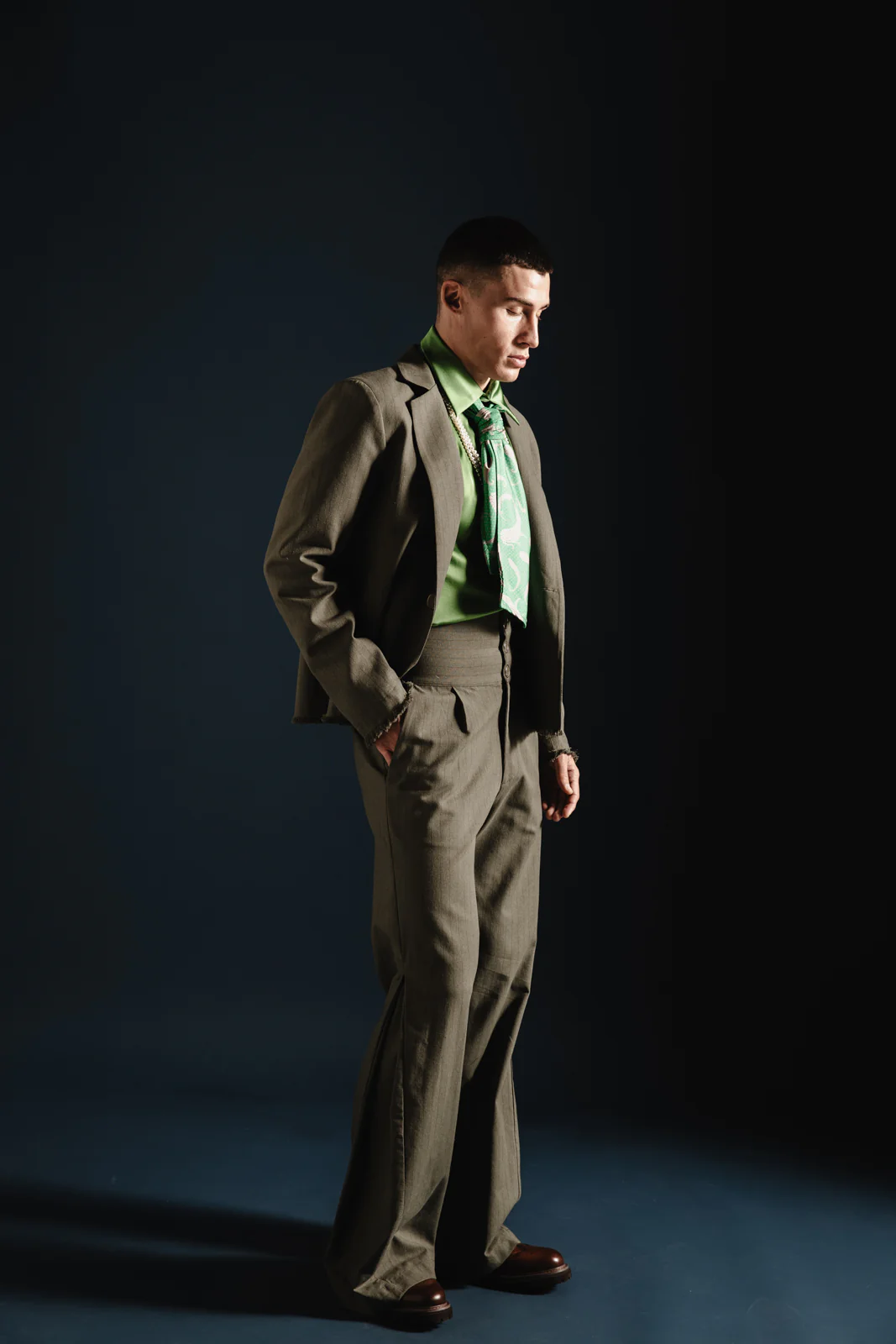 Symbol blazer striped green