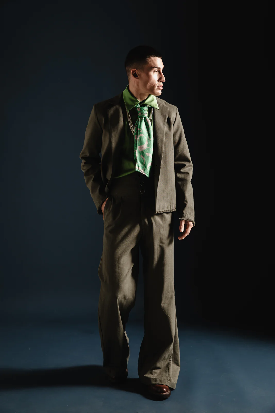 Symbol blazer striped green