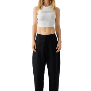 Sleeveless rib crop top