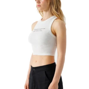 Sleeveless rib crop top