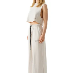 Signature Loose crop top Ecru