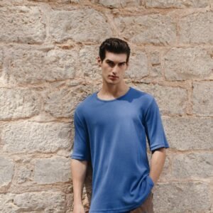 ROUTE T-SHIRT TEXTURED BRIGHT BLUE