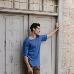 ROUTE T-SHIRT TEXTURED BRIGHT BLUE