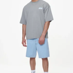 EARL JEANS SHORTS WASHED LIGHT BLUE