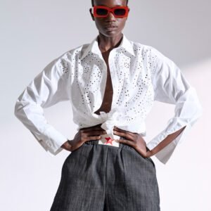 Βερμούδα μαύρη denim KENDALL