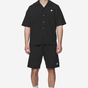 LIBCO STRUCTURED KNIT SHIRT BLACK