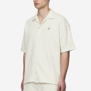 LIBCO STRUCTURED KNIT SHIRT SALTY CREAM