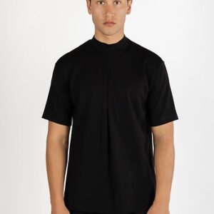 High Neck Pleated T-Shirt