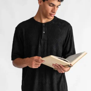 Knitted Buttons Black