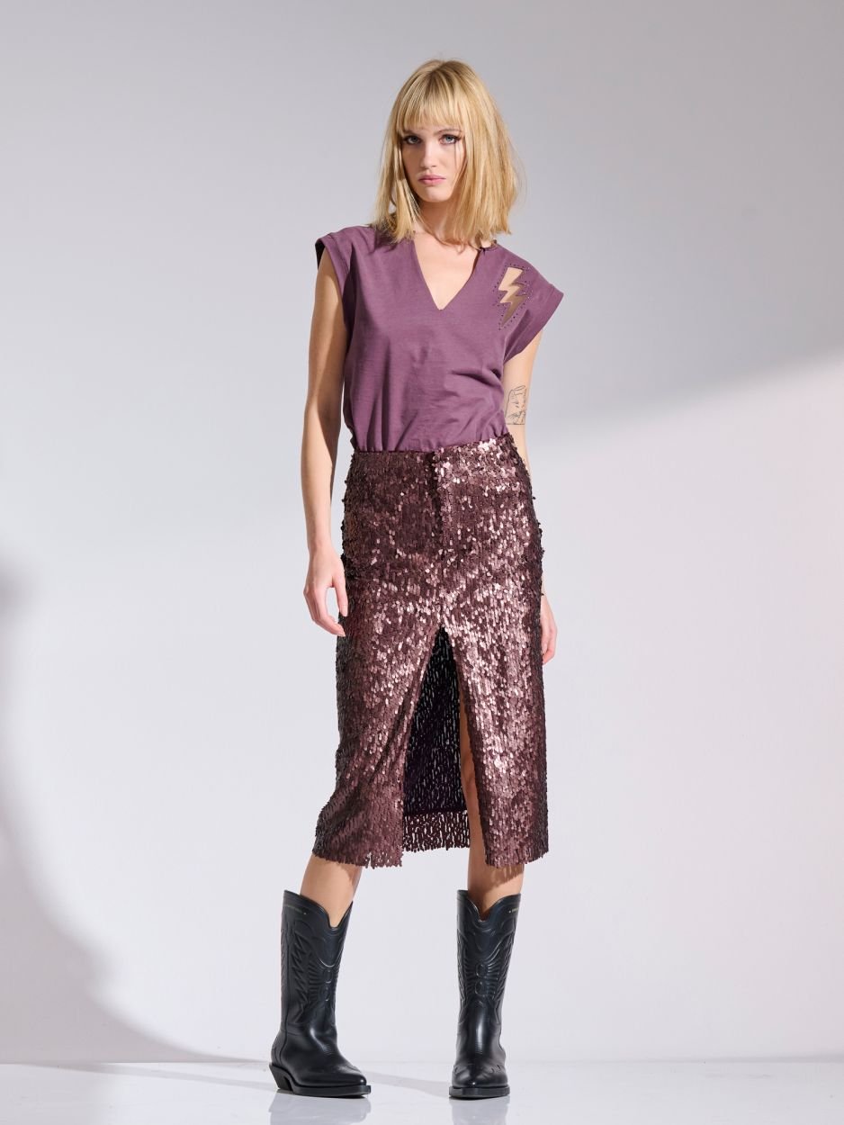 Midi bronze sequins SORRENTO
