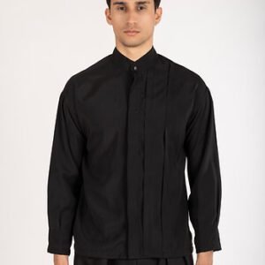 Long Sleeve Oversized Mao Shirt