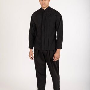 Long Sleeve Oversized Mao Shirt