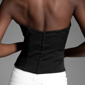 Black Strapless Corset Top AVALON