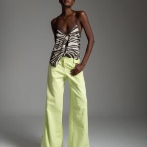 Lime loose fit denim pants KACEY