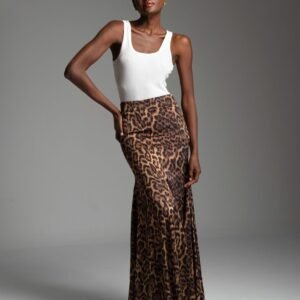 Long animal print skirt WHITNEY
