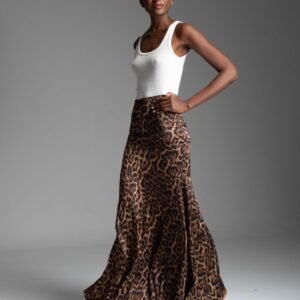 Long animal print skirt WHITNEY