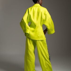 Πουκάμισο-Jacket lime από φυσικές ίνες λινό STORM