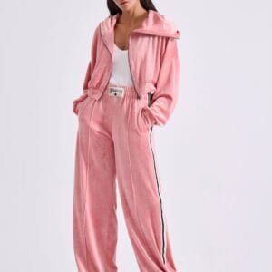 Ροζ Βελούδινη Ζακέτα PHYLLIS