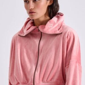 Ροζ Βελούδινη Ζακέτα PHYLLIS