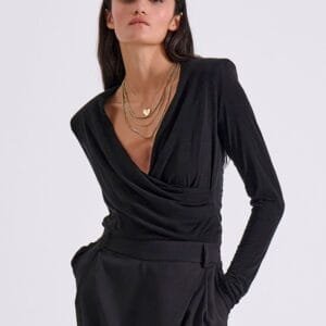 Μαύρο κρουαζέ τοπ JOVIE