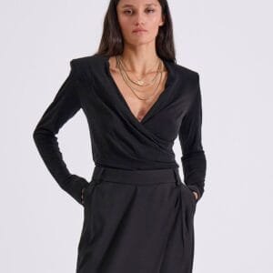 Μαύρο κρουαζέ τοπ JOVIE