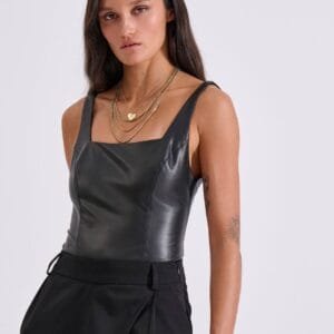 Μαύρος κορσές δερματίνη SHAWN