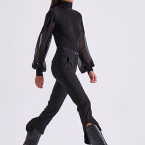 Μαύρο γυναικείο ανορθωτικό παντελόνι ιππασίας MONTY