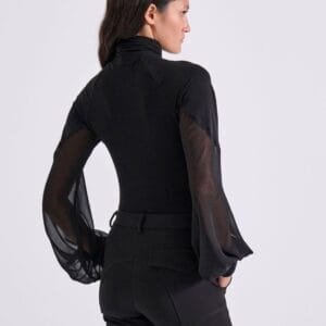 Μαύρο γυναικείο ανορθωτικό παντελόνι ιππασίας MONTY