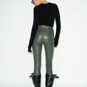 Κολάν πράσινο δερματίνη με φερμουάρ EMERSON