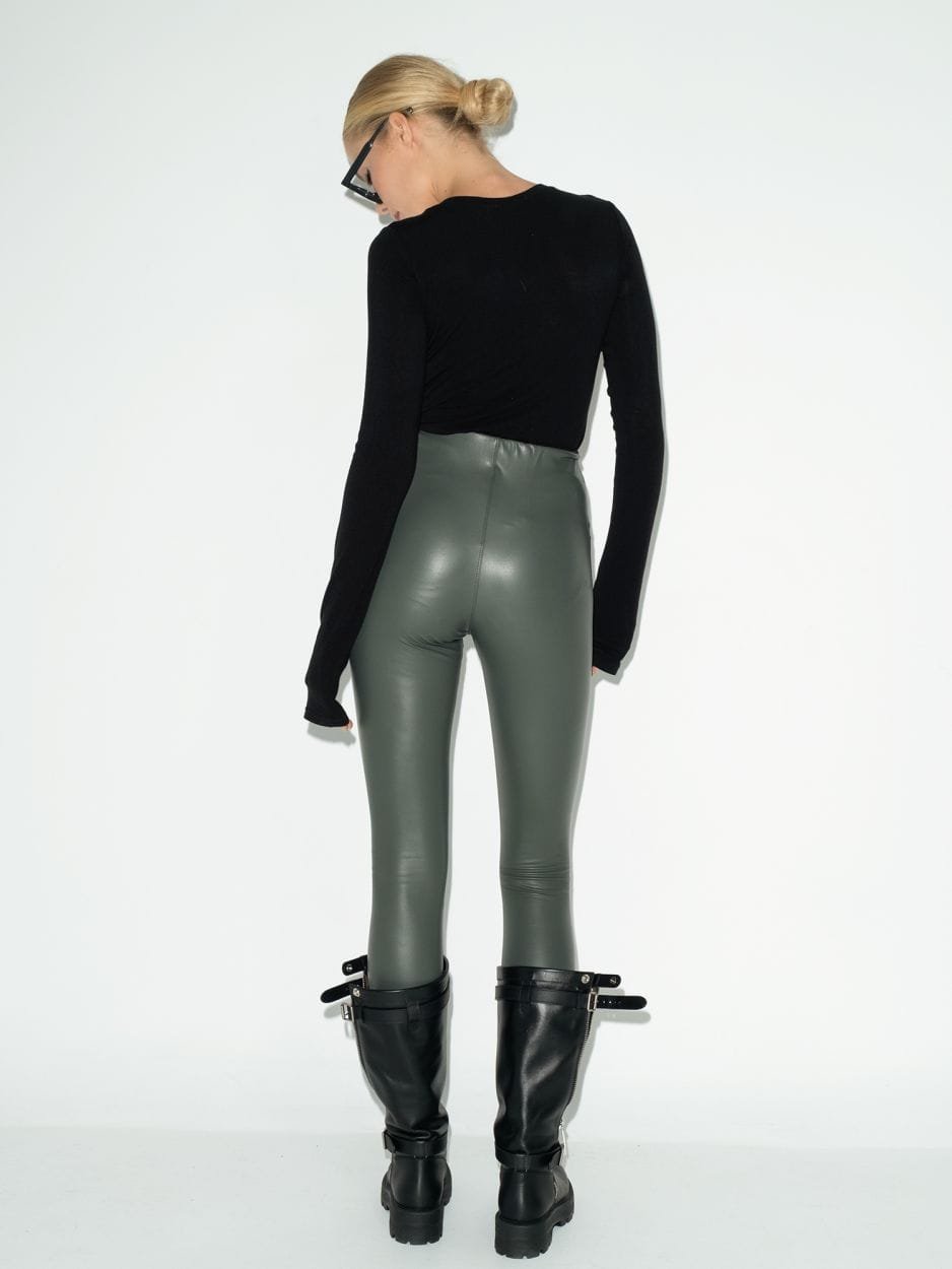 Κολάν πράσινο δερματίνη με φερμουάρ EMERSON