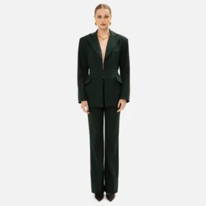 PINE GREEN CHEQUERED PANTS