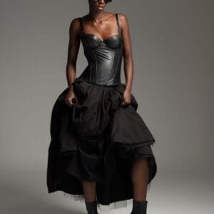 Black midi skirt BEATRICE