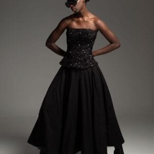 Black midi skirt BEATRICE