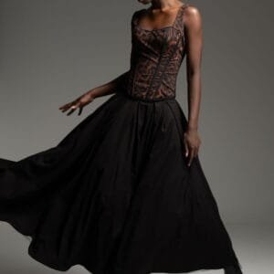 Black midi skirt BEATRICE