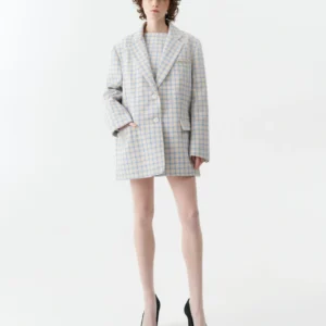 BLUE PLAID BLAZER