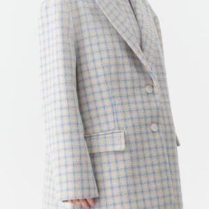 BLUE PLAID BLAZER