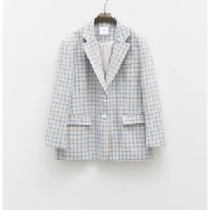 BLUE PLAID BLAZER