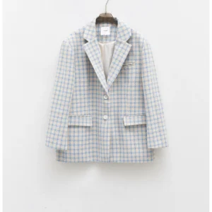 BLUE PLAID BLAZER