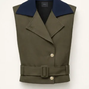 COMBINED CONTRASTING SLEEVELESS VEST