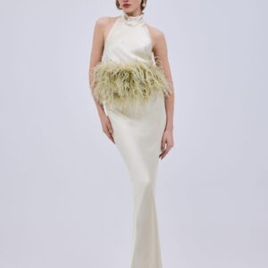 Halter Ivory Jasmine Dress