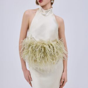Halter Ivory Jasmine Dress